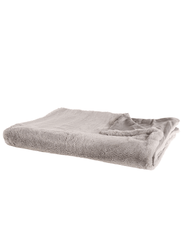 Beliani Kuscheldecke CHAAB in Grau - (W) 200 x (H) 2 x (L) 220 cm