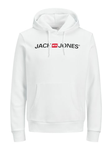 Jack & Jones Corp Sweat Hood Kapuzen Sweatshirt Jumper Reg Fit in Weiß