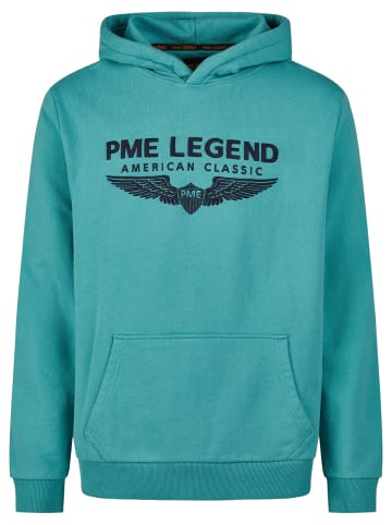 PME Legend Pullover HOODED SOFT TERRY WITH LOGO in Türkis