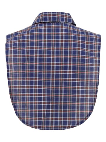 GOLDNER Kombinationsstarker Blusenkragen in blau / rot / kariert