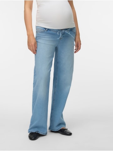 mama licious Umstandsjeans mit weitem Bein in Light Blue Denim