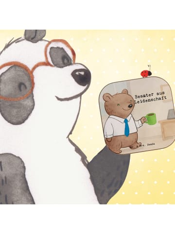 Mr. & Mrs. Panda Untersetzer Beamter Leidenschaft Design mit Spruch in Weiß