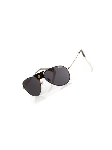 Superdry Superdry Sonnenbrille aus Metall in Schwarz/Gold/Grau