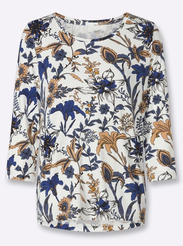 WITT WEIDEN Print-Shirt in ecru-royalblau-bedruckt