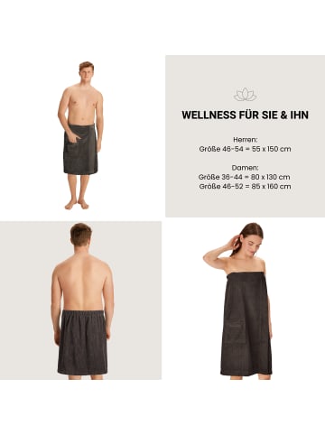 Schiesser Saunakilt Turin in Dunkelgrau