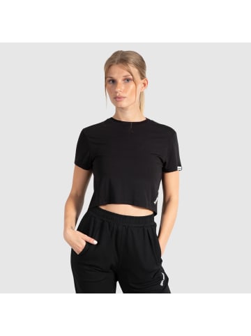 SMILODOX Crop T-Shirt Althea in Schwarz