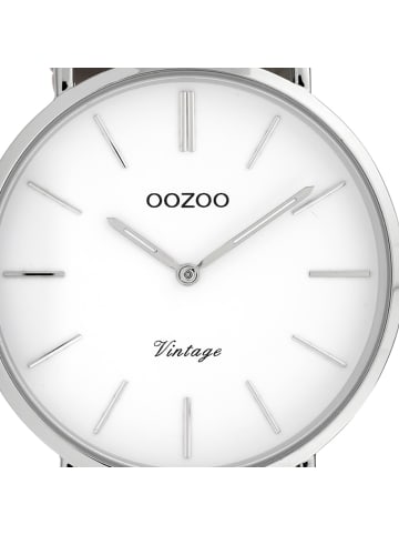 Oozoo Armbanduhr Oozoo Vintage Series grau groß (ca. 40mm)