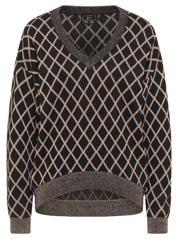 faina Damen Strickpullover in Schwarz Mehrfarbig