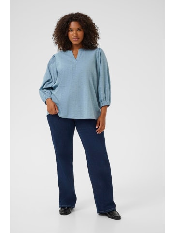KAFFE curve Langarm-Bluse KCloulou Regular fit in Windward Blue