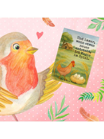 Mr. & Mrs. Panda Glückwunschkarte Huhn Stolz Design mit Spruch in Weiß