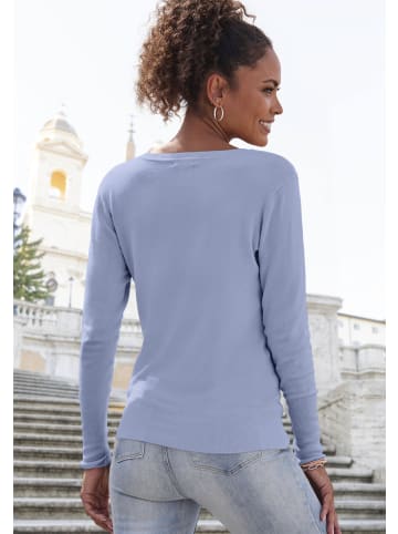 Vivance by Lascana V-Ausschnitt-Pullover in hellblau