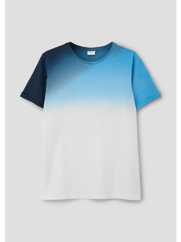 S. Oliver T-Shirt kurzarm in Blau-weiß