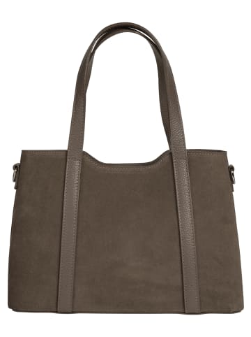 Cluty Handtasche echt Leder in grau