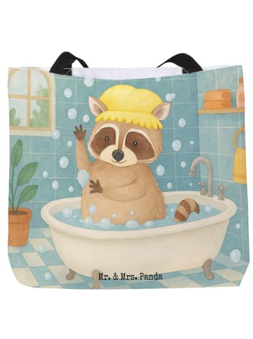 Mr. & Mrs. Panda Damen Schultertasche Waschbär Design ohne Spruch in Weiß