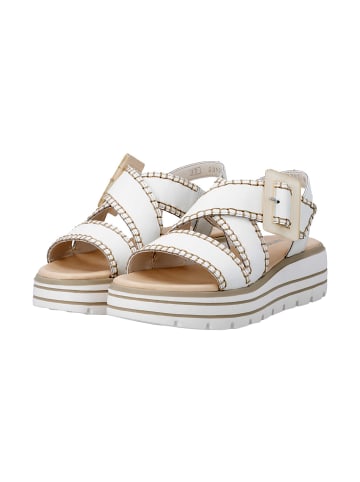 remonte Ledersandalen Compensée Macao Weiß