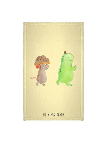 Mr. & Mrs. Panda Handtuch Schildkröte Maus ohne Spruch in Gelb Pastell