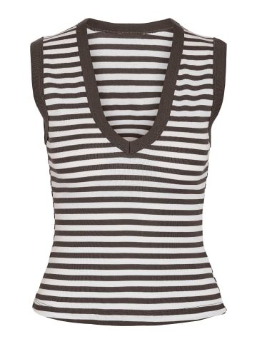 Noisy may Oberteil mit V-Ausschnitt in Chocolate Brown1