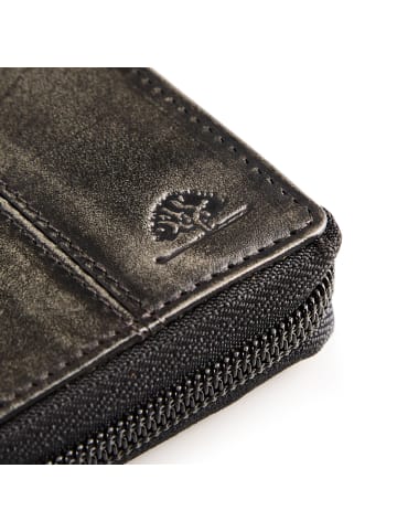 Greenburry Destressed Geldbörse RFID Schutz Leder 10.5 cm in silver grey