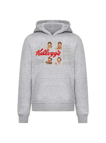 F4NT4STIC Hoodie Kellogg's Corn Flakes Cereal Box Children Retro in grau meliert