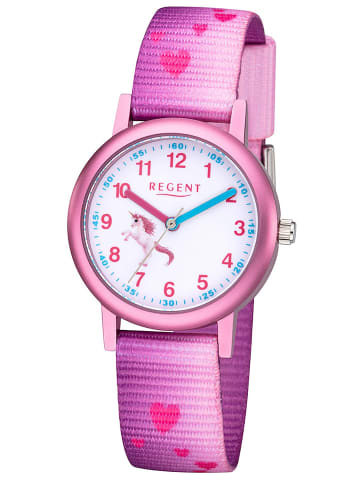 Regent Kinderuhr für Mädchen Einhorn Pink Ø 30 mm