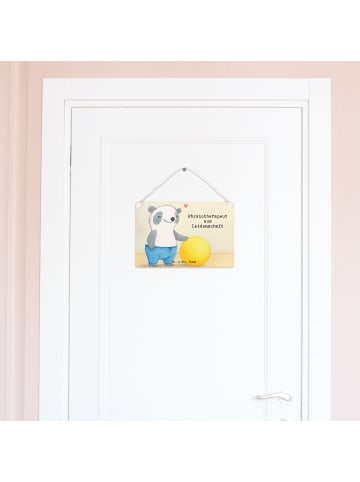 Mr. & Mrs. Panda Schild Physiotherapeut Leidenschaft Design mit ... in Weiß