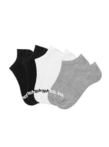 Bench Sportsocken in 2x schwarz, 2x weiß, 2x grau-meliert