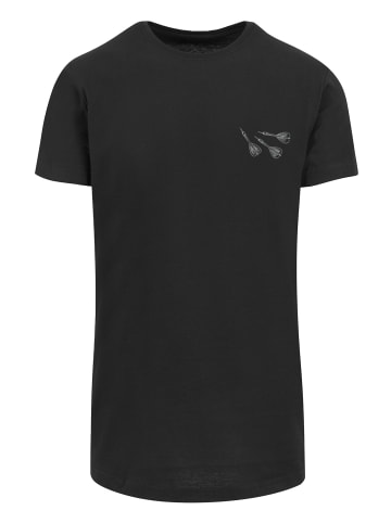 F4NT4STIC Long Cut T-Shirt Darts Arrows Dartpfeile in schwarz