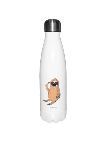 Mr. & Mrs. Panda Thermosflasche Faultier Vogel ohne Spruch in Weiß