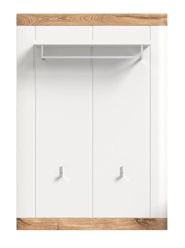 ebuy24 Wandgarderobe Laredo Weiß 80 x 25 cm