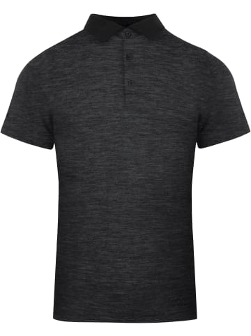 Normani Outdoor Sports Herren Merino Polo-Shirt „Nowra“ in Schwarz