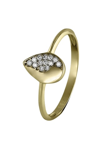 GoldDream 333 Gelbgold - 8 Karat Damen Ringe Blatt Fingerring  54 (17,2)