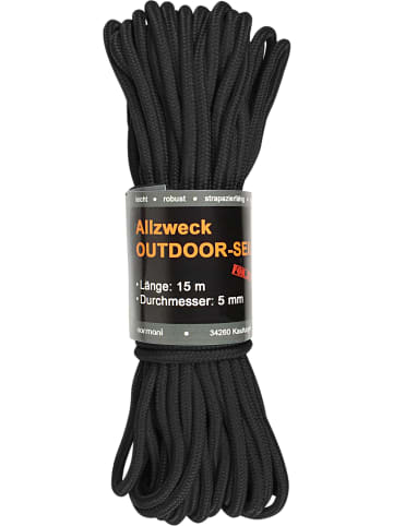 Normani Outdoor Sports Allzweck-Outdoor-Seil 5 mm x 15 m Chetwynd in Schwarz