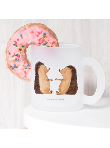 Mr. & Mrs. Panda Kaffeepott Igel Liebe ohne Spruch in Transparent