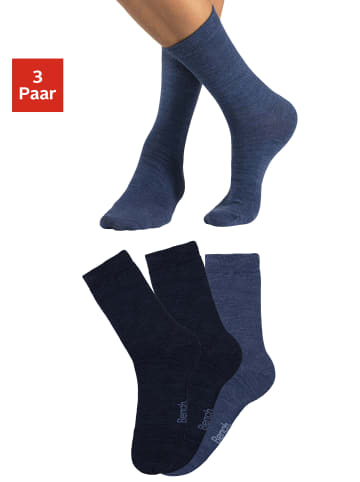 Bench Socken in 2x navy, 1x jeans