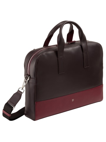 DuDu Berlino Aktentasche Leder 39 cm Laptopfach in burgundy