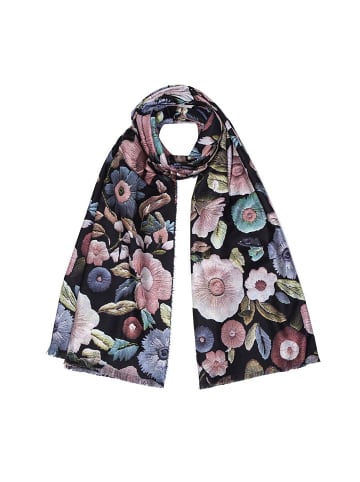 Faera Schal Blumenprint Kurze Fransen Weicher Fall in Rosa