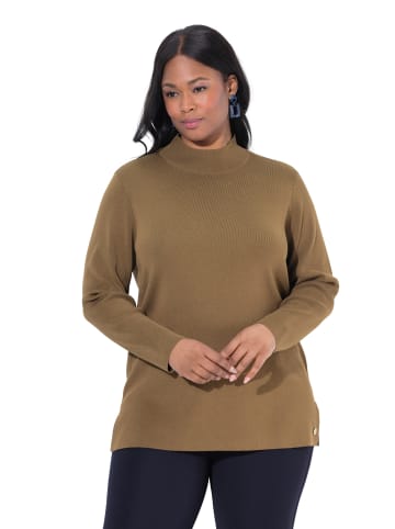 Ulla Popken Pullover in olivgrün