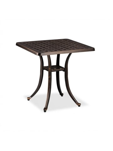 relaxdays Gartentisch in Schwarz/ Bronze - (B)54 x (H)53 x (T)54 cm