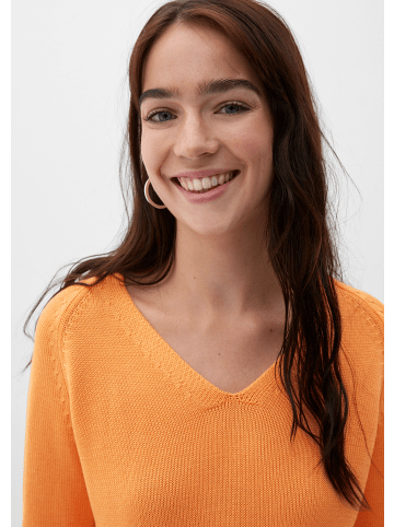 QS Strickpullover langarm in Orange