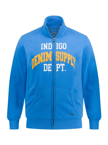 JP1880 Sweatjacke in sommer blau