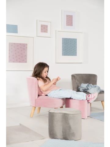 roba Kindersessel 'Lil Sofa', bequem, Holzfüße & Samtstoff Mauve
