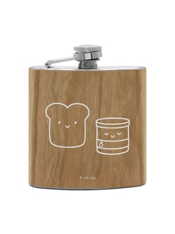 Mr. & Mrs. Panda Flachmann Toast Marmelade ohne Spruch in Braun