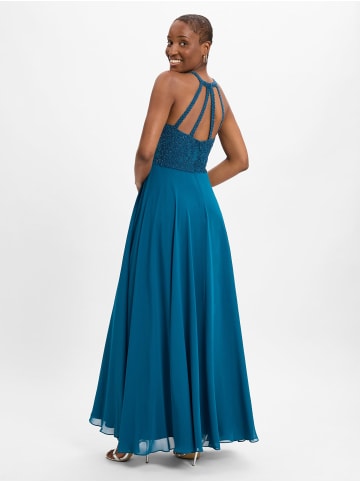 Marie Lund Abendkleid in petrol - 0002