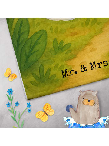 Mr. & Mrs. Panda Mini-Handtuch Spiegelei Ei Design ohne Spruch in Weiß