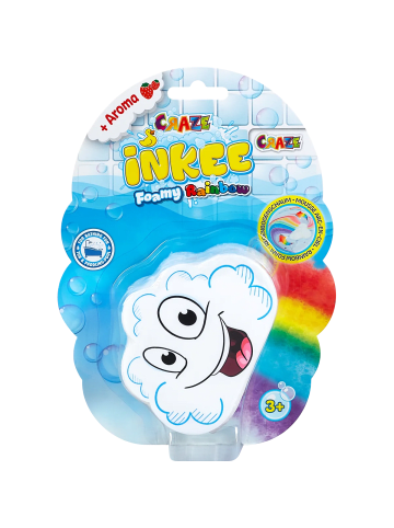 Craze INKEE Foamy Rainbow - Regenbogen Badezusatz mit Erdbeerduft Schaum in mehrfarbig