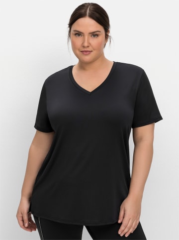 sheego Funktionsshirt in schwarz