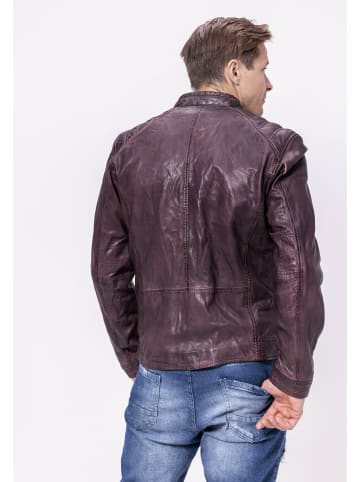 JILANI Herren Lederjacke in Bordeaux Rot