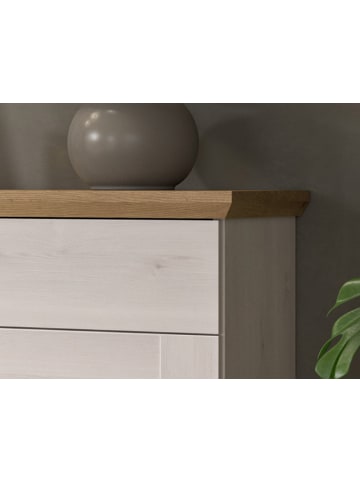 Inn.Furn Garderobenschrank weiß Lärche 80 cm, Flurschrank im Landhaus-Stil