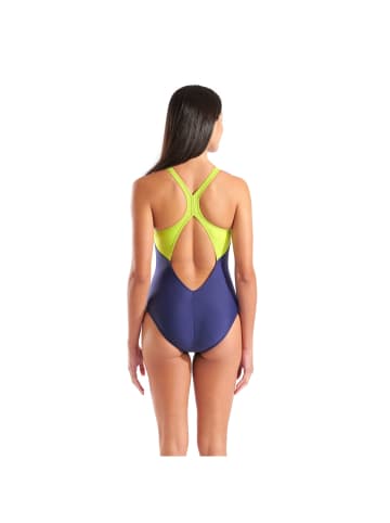 Arena Blast Swimsuit V Back mit Innenfutter in Blau