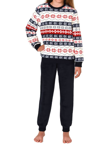 NORMANN Kinde langarm Schlafanzug Pyjama Bündchen Norweger Coralfleece - 76978 in rosa